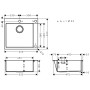 hansgrohe S712-F450 Einbauspüle 450