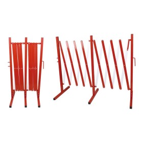 Absperrgitter - Scherengitter aus Stahl rot/weiss