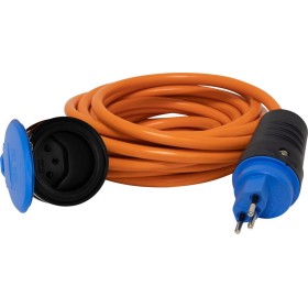 PUR-Baustellenkabel für Ausseneinsatz Stecker & Kupplung T13, 3G1,5, orange