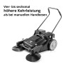 Kehrmaschine 1000 mm Kehrbreite, 55 l Fassungsvermögen und 5 l Wassertank für Trocken- und Nassreinigung