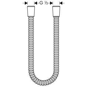 Tubo metallico hansgrohe DN15 160 cm