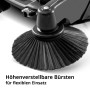 Kehrmaschine 1000 mm Kehrbreite, 55 l Fassungsvermögen und 5 l Wassertank für Trocken- und Nassreinigung