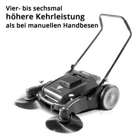 Kehrmaschine 1000 mm Kehrbreite und 55 l Fassungsvermögen