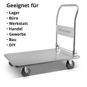 Universal-Plattformwagen klappbar mit 350 kg Tragkraft, rutschhemmender Ladefläche