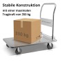 Universal-Plattformwagen klappbar mit 350 kg Tragkraft, rutschhemmender Ladefläche