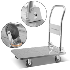 Universal-Plattformwagen klappbar mit 150 kg Tragkraft, rutschhemmender Ladefläche
