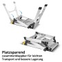 Alu-Arbeitsplattform, Klapptritt mit 150 kg Tragkraft und 48 cm Standhöhe, rutschfesten Sprossen
