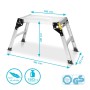 Alu-Arbeitsplattform, Klapptritt mit 150 kg Tragkraft und 48 cm Standhöhe, rutschfesten Sprossen