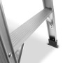 Alu-Arbeitsplattform, Klapptritt mit 150 kg Tragkraft und 48 cm Standhöhe, rutschfesten Sprossen