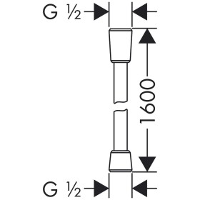 Tubo doccia hansgrohe Isiflex 160 cm
