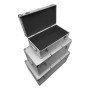 3er Set Alu Rahmenkoffer 19 - 54 - 82 Liter Transportbox Werkzeugkoffer