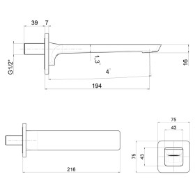 Villeroy & Boch Subway 3.0 Robinet de baignoire