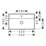 hansgrohe Xanuia Q Waschtisch Compact 650/390 mit Hahnloch ohne Überlauf