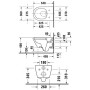 Duravit D-Neo Wand-WC-Set Rimless, Tiefspüler, mit Durafix