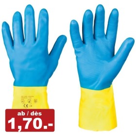 144 paires de gants de protection chimique, double revêtement en polychloroprène sur latex naturel
