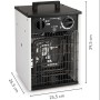 Heizlüfter 3 kW TDS 20 – Tragbarer Heizlüfter mit Thermoschutz