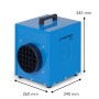 Heizlüfter 3 kW TDE 25 V2 – Baustellen-Heizlüfter mit robustem Metallgehäuse
