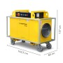 Heizlüfter 40 kW TEH 300 – Hochleistungs-Heizluftkanone mit Luftschlauchanschluss
