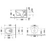 Duravit ME by Starck Wand-WC Rimless Set mit HygieneGlaze und HygieneFlush