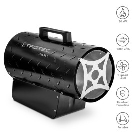 Chauffage soufflant à gaz 30 kW TGH 31 E – Chauffage soufflant à gaz puissant avec protection anti-inflammation