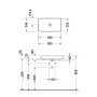 Duravit DuraSquare Aufsatzbecken ohne Hahnloch 60 x 34,5 cm