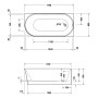 Duravit DuraSenja Badewanne 170 x 80 cm