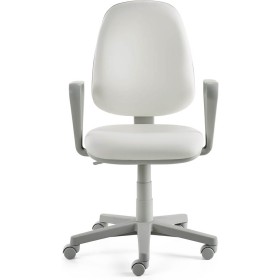 Fauteuil de bureau Mayer myALPHA, similicuir blanc, structure grise