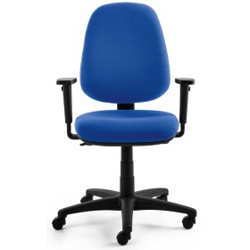 Chaise de bureau Mayer myALPHA, tissu bleu, structure noire