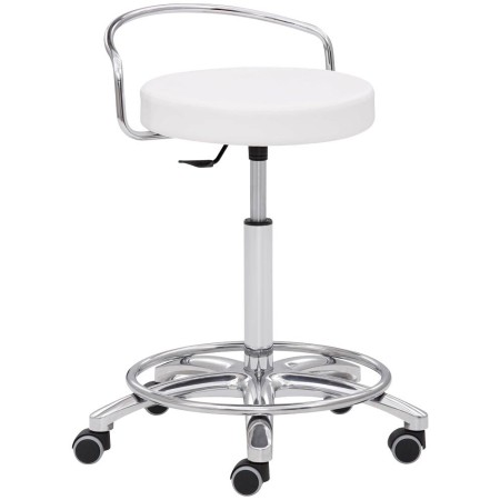 Mayer Arbeitshocker 1253 30582 weiss Kunstleder