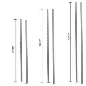 2x Ständerprofile für Evolution-Regale 2m, 2.5m, 3m