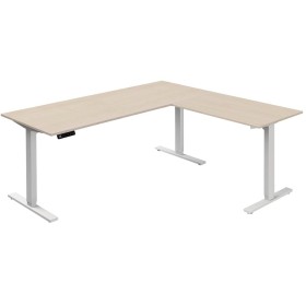 Move-3 Scrivania a L regolabile elettricamente in altezza, 180x80cm - Estensione 100x60cm