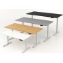 Move-1 Elektrisch höhenverstellbarer Schreibtisch rechteckig, T-Fuss-Gestell 140-180cm