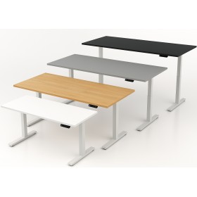 Move-1 Elektrisch höhenverstellbarer Schreibtisch rechteckig, T-Fuss-Gestell 140-180cm