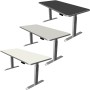 Move-3 Premium Elektrisch höhenverstellbarer Schreibtisch rechteckig, T-Fuss-Gestell 160-200cm