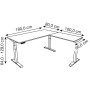 Move-4 Elektrisch höhenverstellbarer Schreibtisch L-Form, 180x80cm - Anbau 100x60cm
