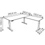 Move-4 XL Elektrisch höhenverstellbarer Schreibtisch L-Form, 200x100cm - Anbau 120x80cm