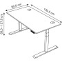 Move-2 Elektrisch höhenverstellbarer Schreibtisch rechteckig, T-Fuss-Gestell 140-180cm