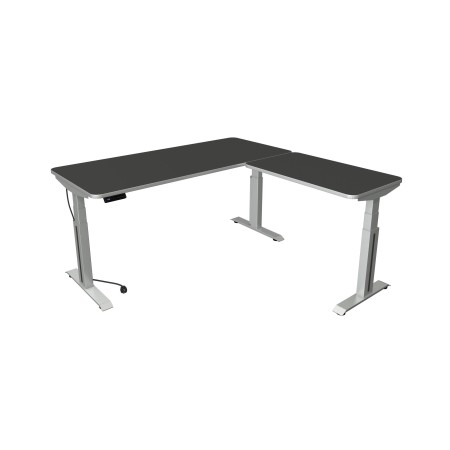 Move-3 Premium Elektrisch höhenverstellbarer Schreibtisch L-Form, 200x100cm - Anbau 120x80cm