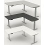 Move-3 Premium Elektrisch höhenverstellbarer Schreibtisch L-Form, 180x80cm - Anbau 100x60cm