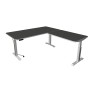 Move-3 Premium Elektrisch höhenverstellbarer Schreibtisch L-Form, 180x80cm - Anbau 100x60cm