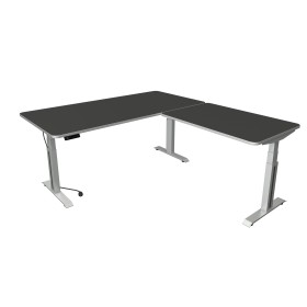 Move-3 Premium Elektrisch höhenverstellbarer Schreibtisch L-Form, 180x80cm - Anbau 100x60cm