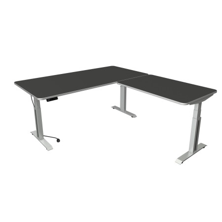 Move-3 Premium Elektrisch höhenverstellbarer Schreibtisch L-Form, 180x80cm - Anbau 100x60cm