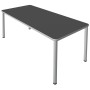 Prime Schreibtisch rechteckig, 4-Fuss-Gestell 160 - 200cm