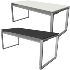 Architekt höhenverstellbarer Schreibtisch rechteckig, Kufen-Gestell 180x80cm