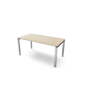 Bureau rectangulaire StageOne à hauteur réglable, piètement à 4 pieds, 160 x 80 cm