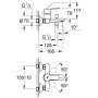 GROHE BauEdge-Einhand Wannenbatterie Aufputz