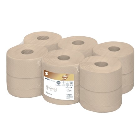 Satino PureSoft Jumbo Centerfeed Toilettenpapier - CF2 System 12 Rollen