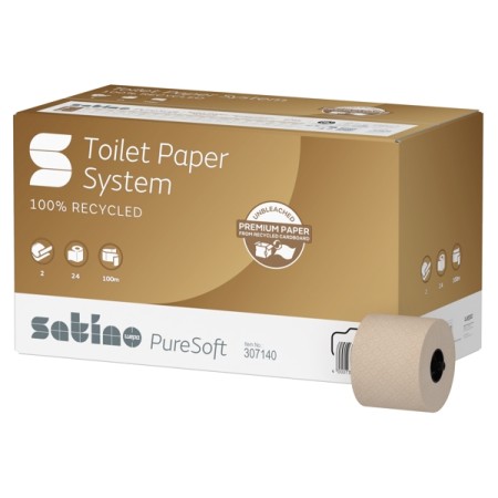 Satino PureSoft Compact System Toilettenpapier Grossrolle - JT3 System 24 Rollen