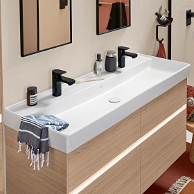 Villeroy & Boch Collaro Schrankwaschtisch 120 cm ohne Überlauf, 2 Hahnlöcher