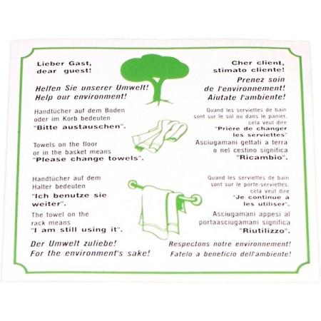 Hinweis «Der Umwelt zuliebe» 20 Stück